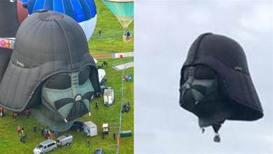 當地人都看呆！歐洲最大「熱氣球盛典」黑武士帥氣升空！臺灣代表氣球同亮相人氣爆棚
