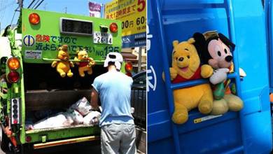 為什麼日本垃圾車上「總掛著一堆娃娃」？清潔員工暖心回答：原來台灣也看得到