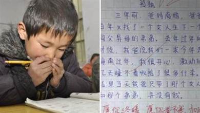 6歲男孩滿分作文《孤獨》寫出自己心酸生活「父母離婚後沒人記得我」老師悅讀淚流滿面