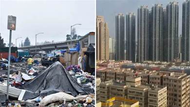 26張「疑惑是天堂還是地獄」的照片，香港高大的公寓樓如同複製粘貼，看起來莫名的壓抑