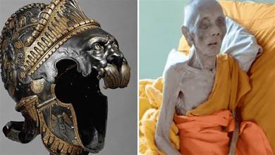 30張活久未見的照片，泰國109歲的高僧，不動真看不出他還活著