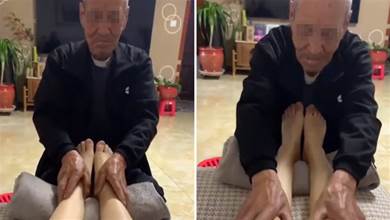 89歲爺爺幫「孕晚期」孫女揉腿，被批「家風不良」，孫女回應惹網贊：想歪都因自己臟