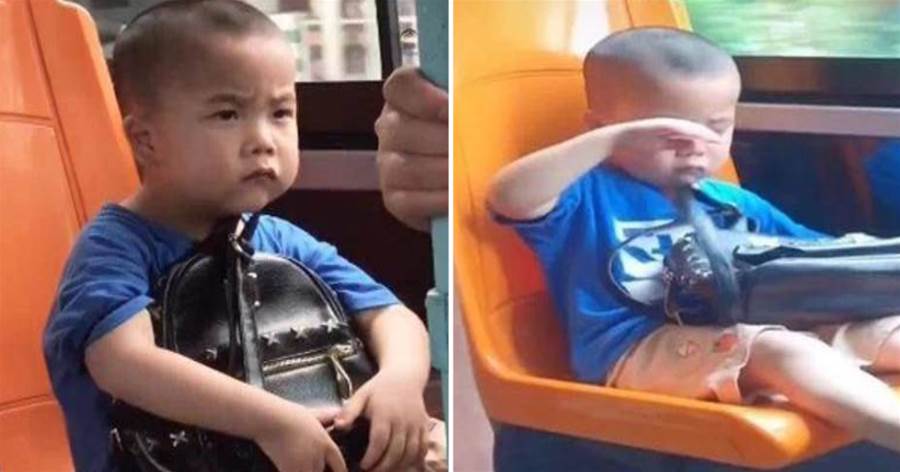 5歲男童獨自坐公車，乘客上前詢問「媽媽去哪了」孩子指了指前面，接下來回答惹人心酸