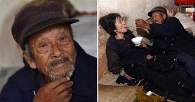 「90元彩禮」娶回殘障妻，他用湯匙喂養了49年，86歲阿公從未抱怨，罕吐「真心話」惹網淚：這才是愛情