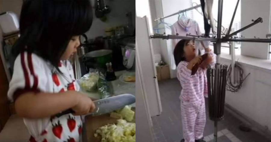 母生病去世！父外出工作，5歲女孩孤身撐起整個家，「做飯、家務樣樣能行」笑說：「媽媽我現在做得很好」惹父泛淚！