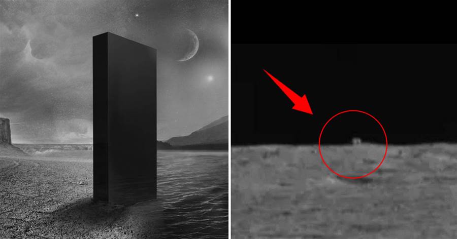 玉兔二號又有新發現，一塊豎立的巨大石板，神秘黑石現身月球？